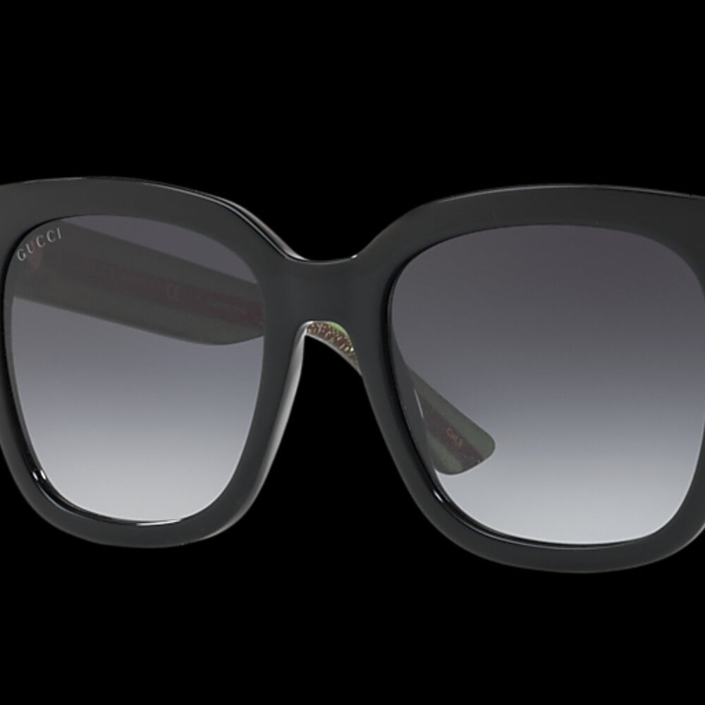 Gucci GG0034SN Black Rectangle Sunglasses